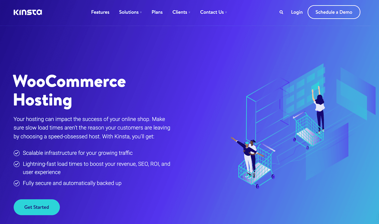 Kinsta's WooCommerce hosting.