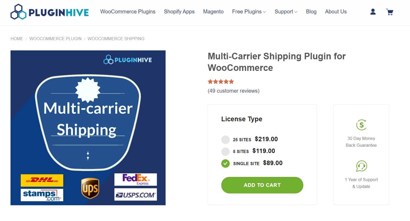 Homepage di Multi-Carrier Shipping Plugin for WooCommerce