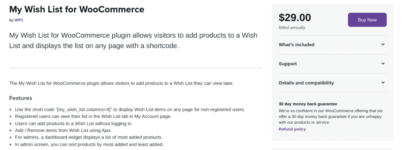 My Wish List for WooCommerce