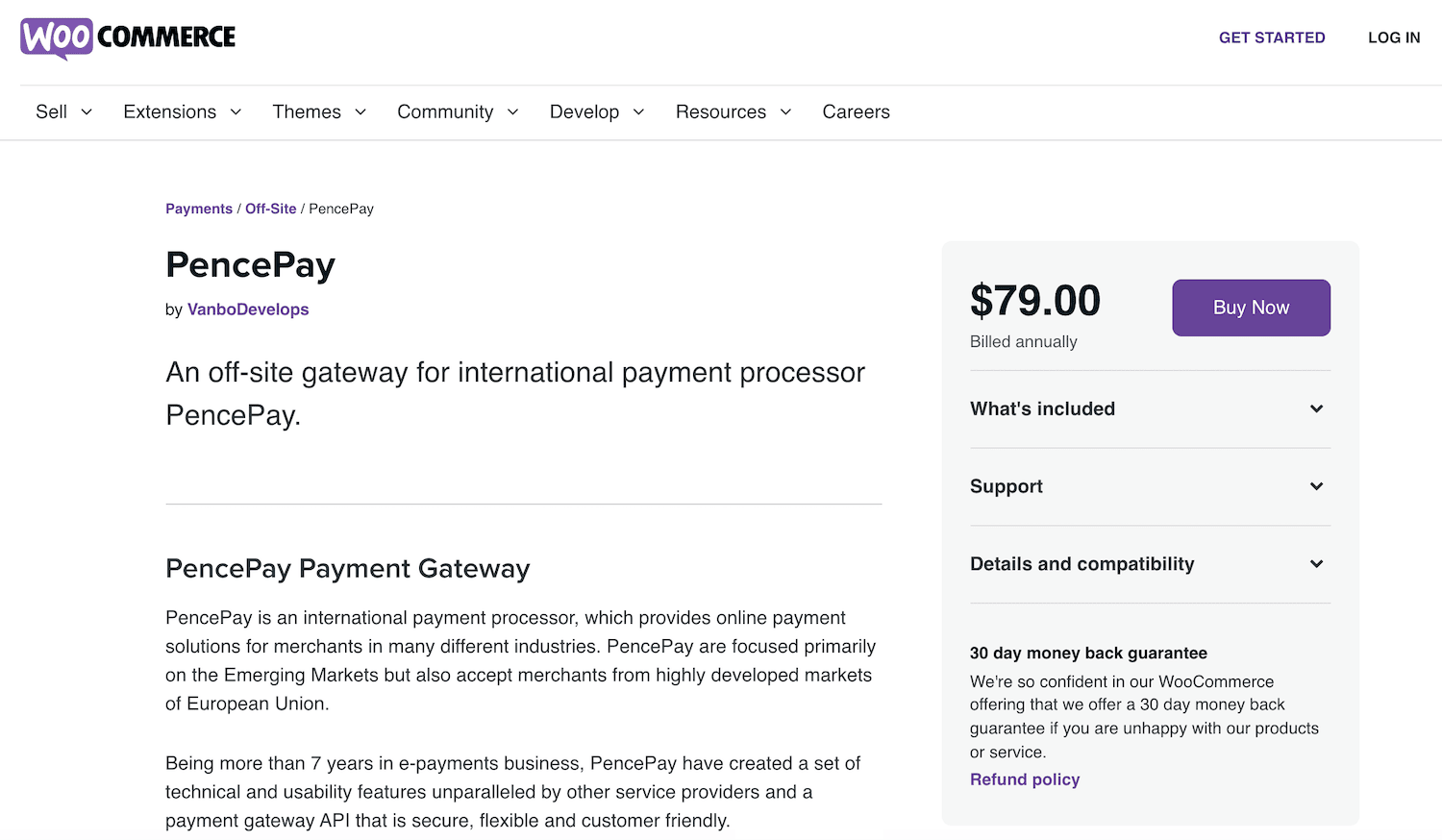 Uma extensão da porta de pagamento do WooCommerce.
