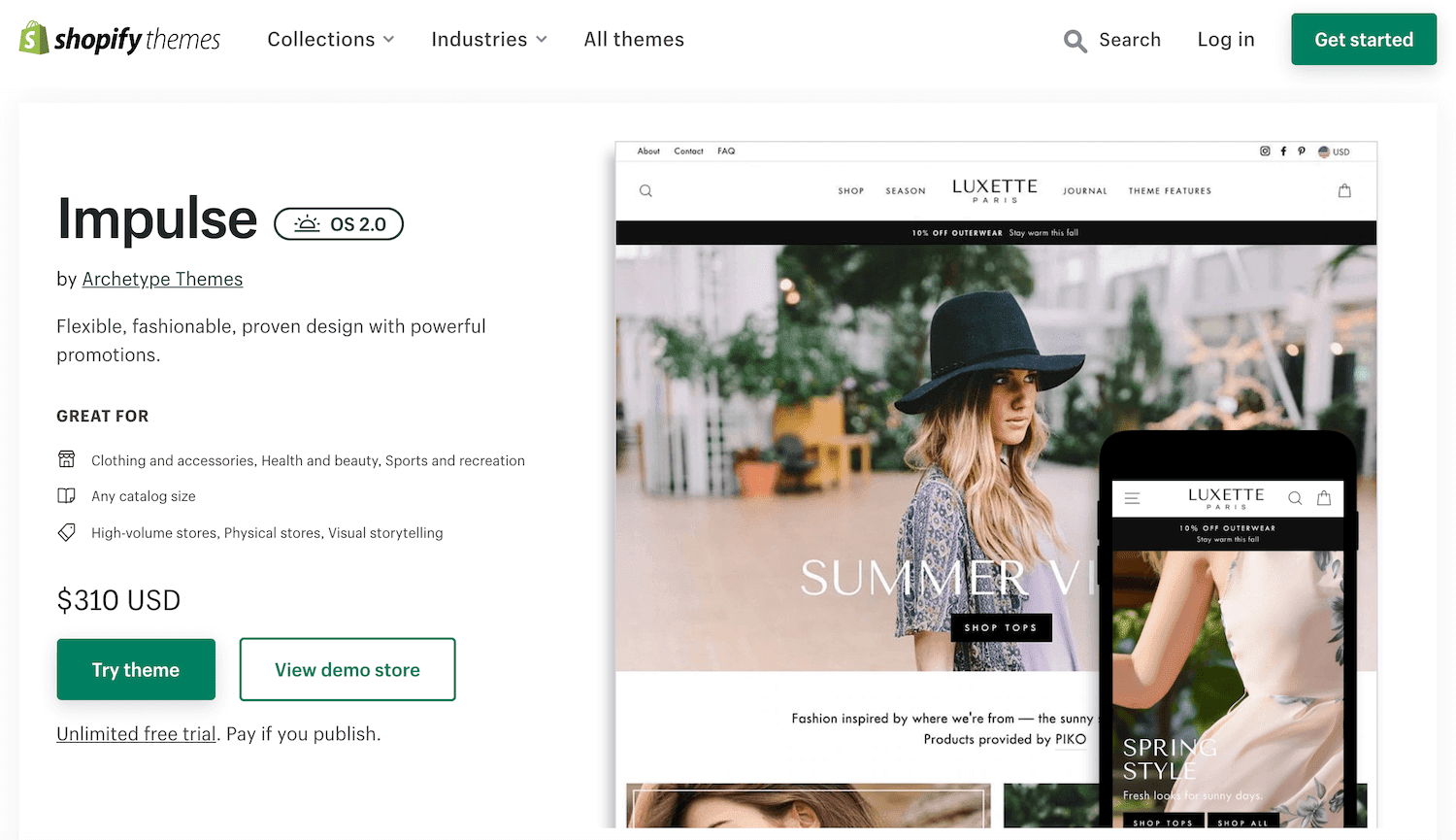 Ein Shopify Theme.