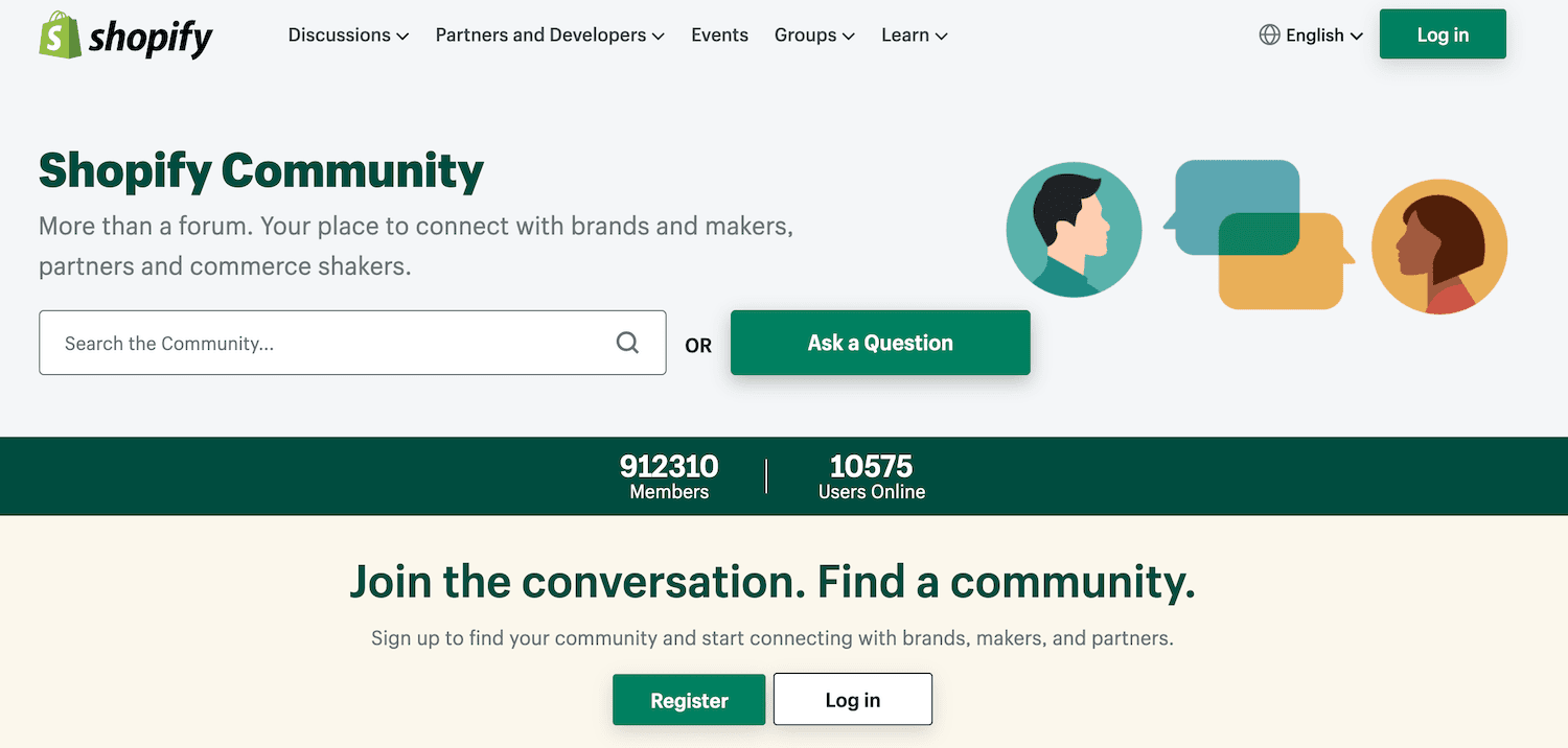 Shopify’s Community-resurser.