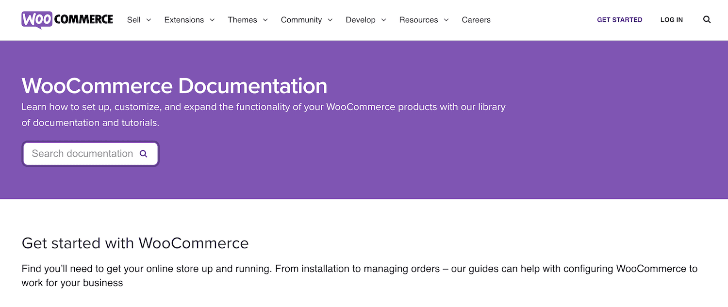 Documentação do WooCommerce.