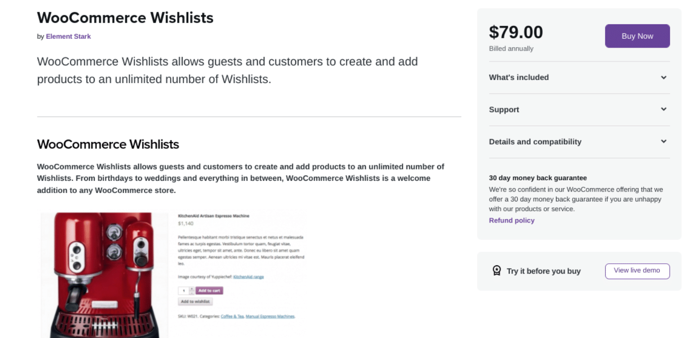 WooCommerce Wishlists