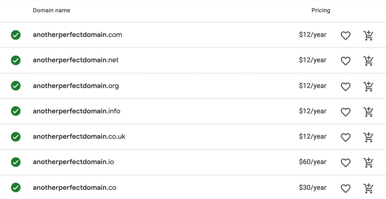 More domain extension pricing options