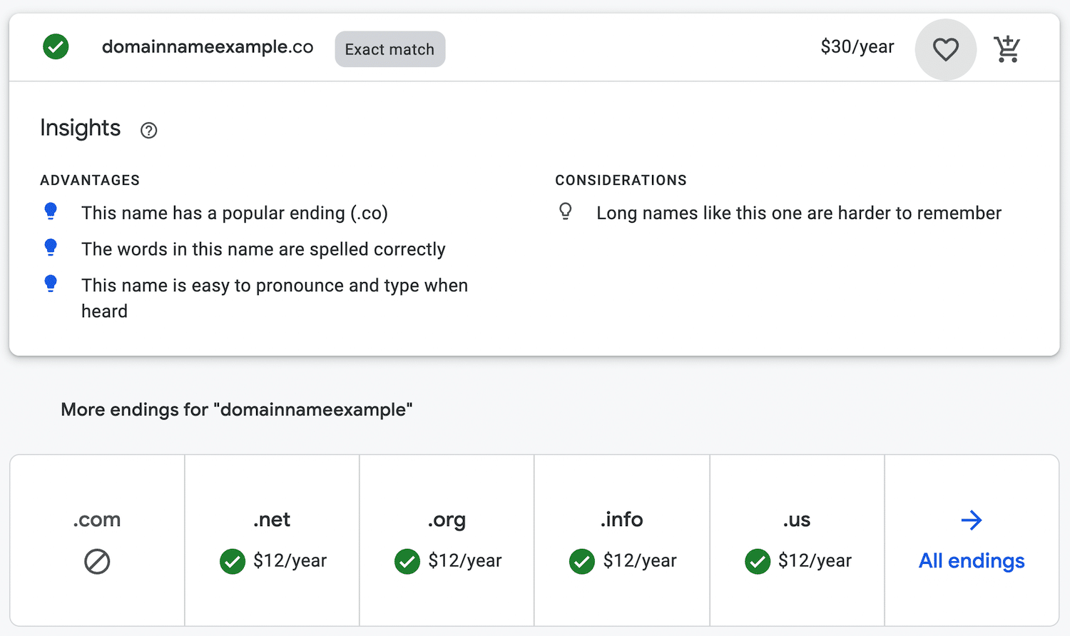 Different domain extensions