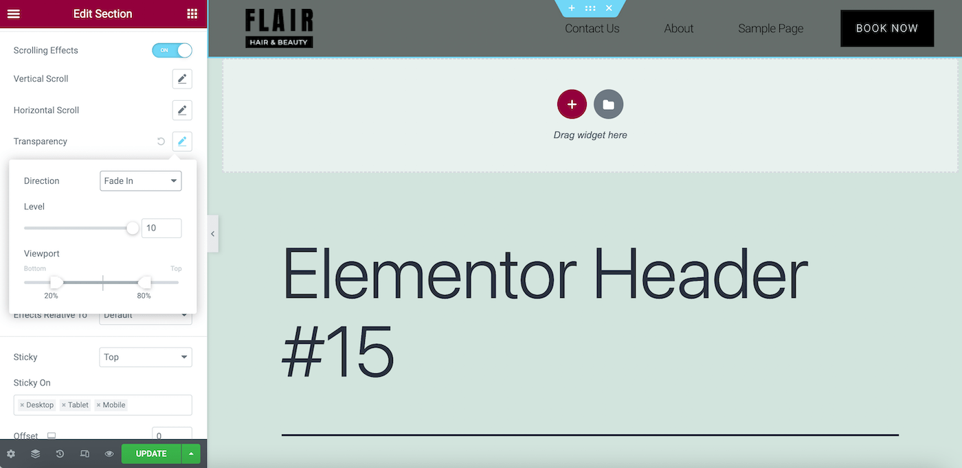 The Ultimate Guide To Elementor Sticky Headers