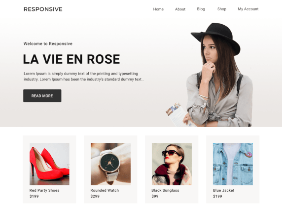 La homepage di Responsive.