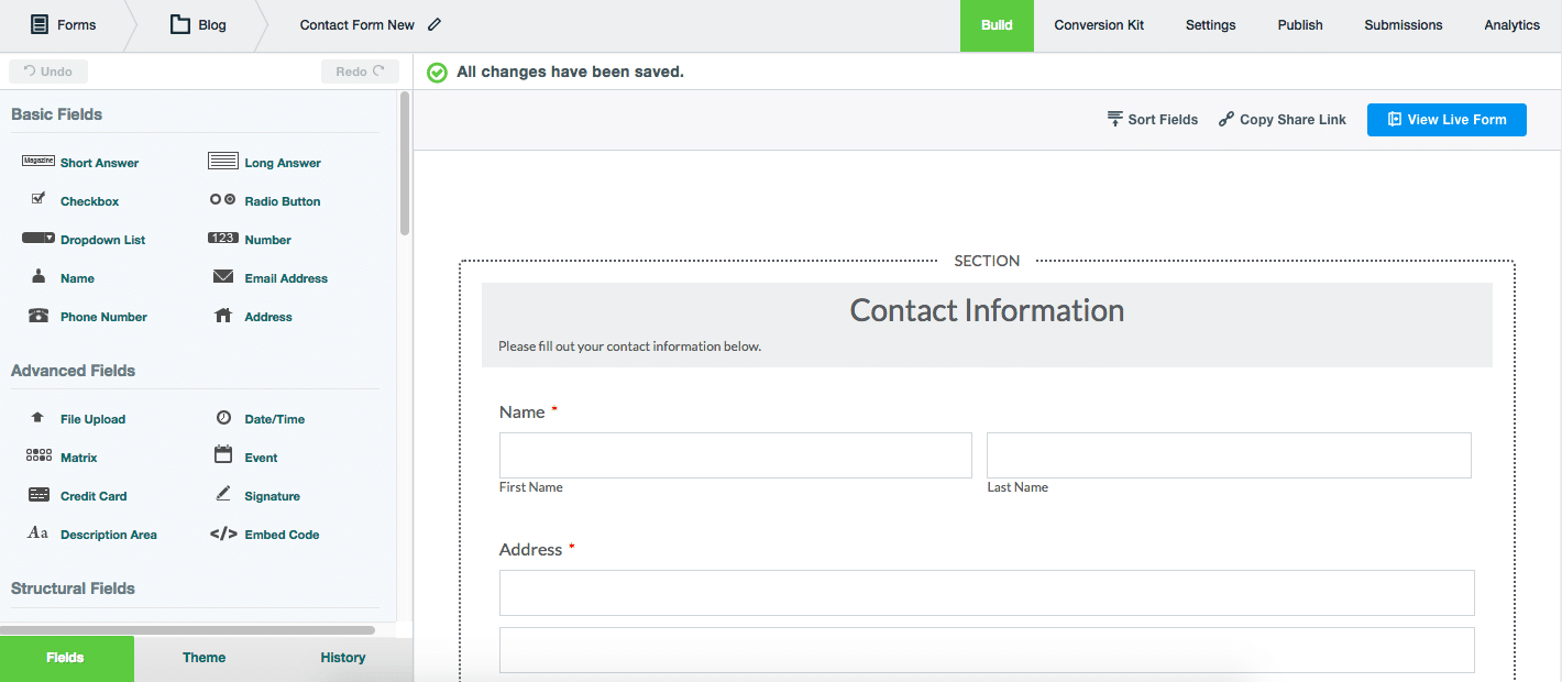 Formstack Formular-Ersteller