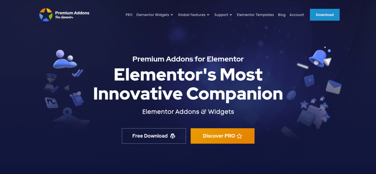 Homepage di Premium Addons for Elementor