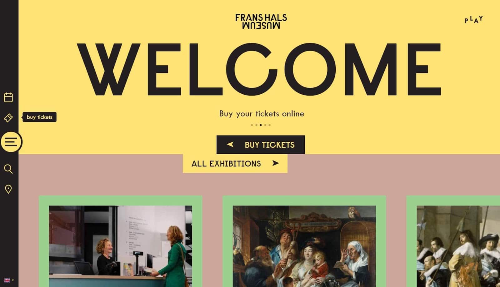 L’homepage del sito del Frans Hals Museum