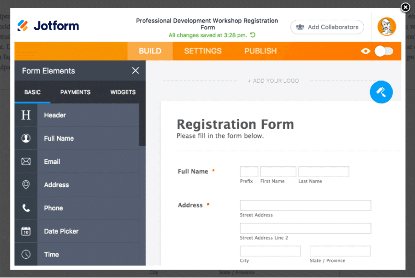 Jotform Formularersteller