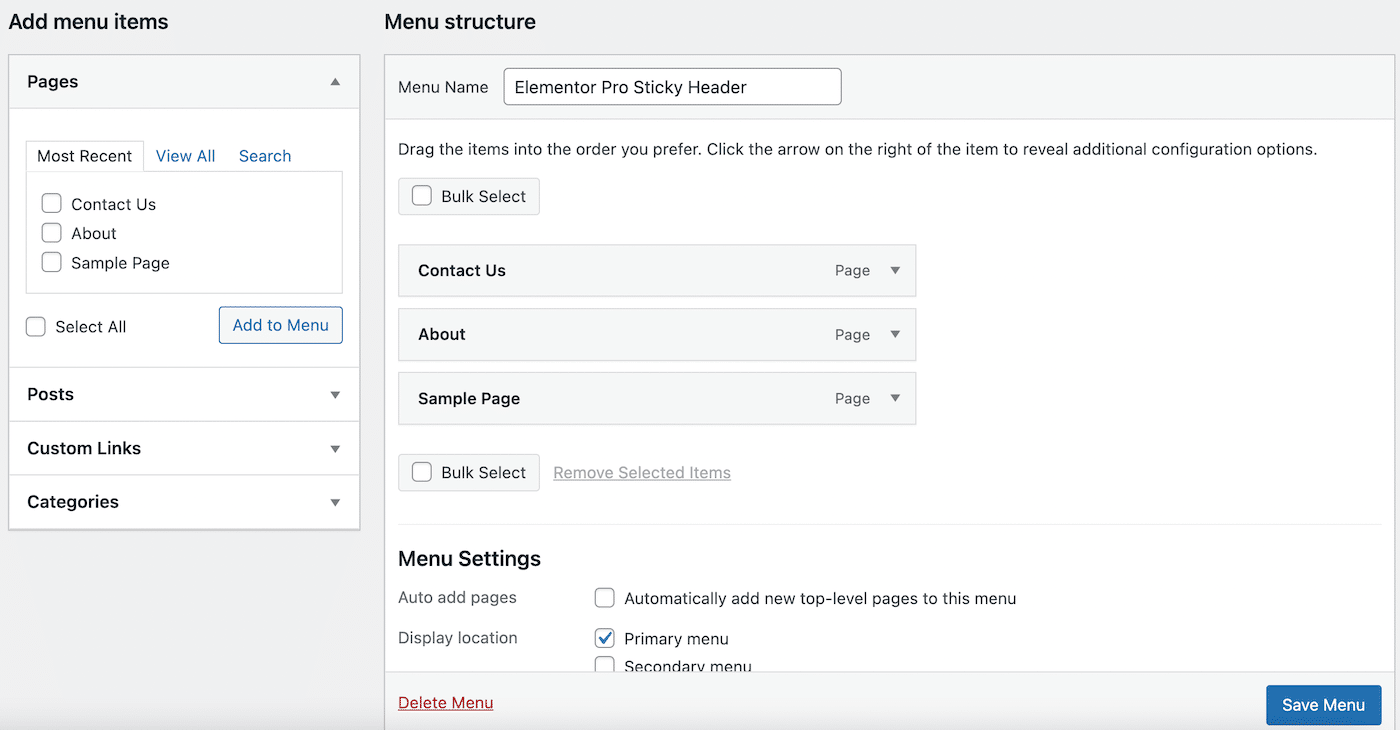 Select the pages you want to inlcude