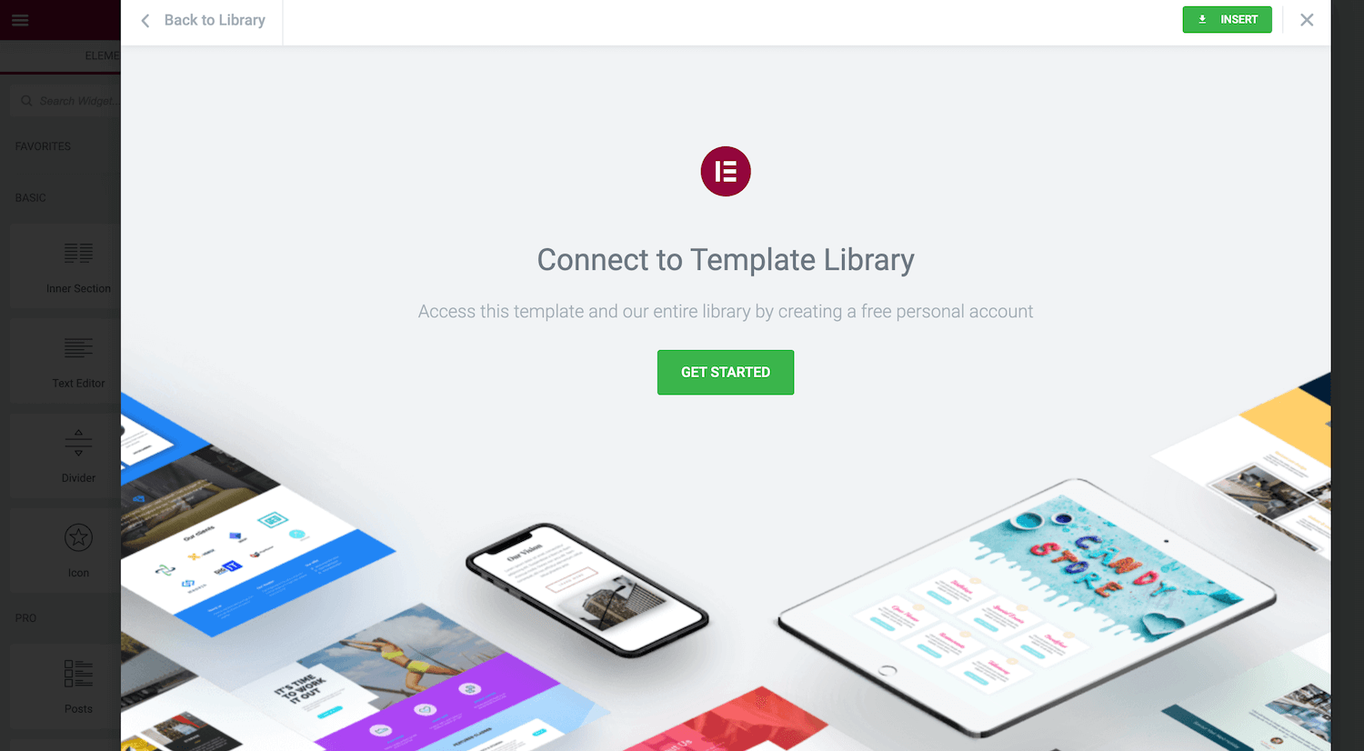 Connect to the template library