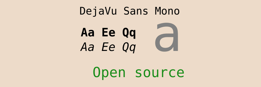 DejaVu Sans Mono font 