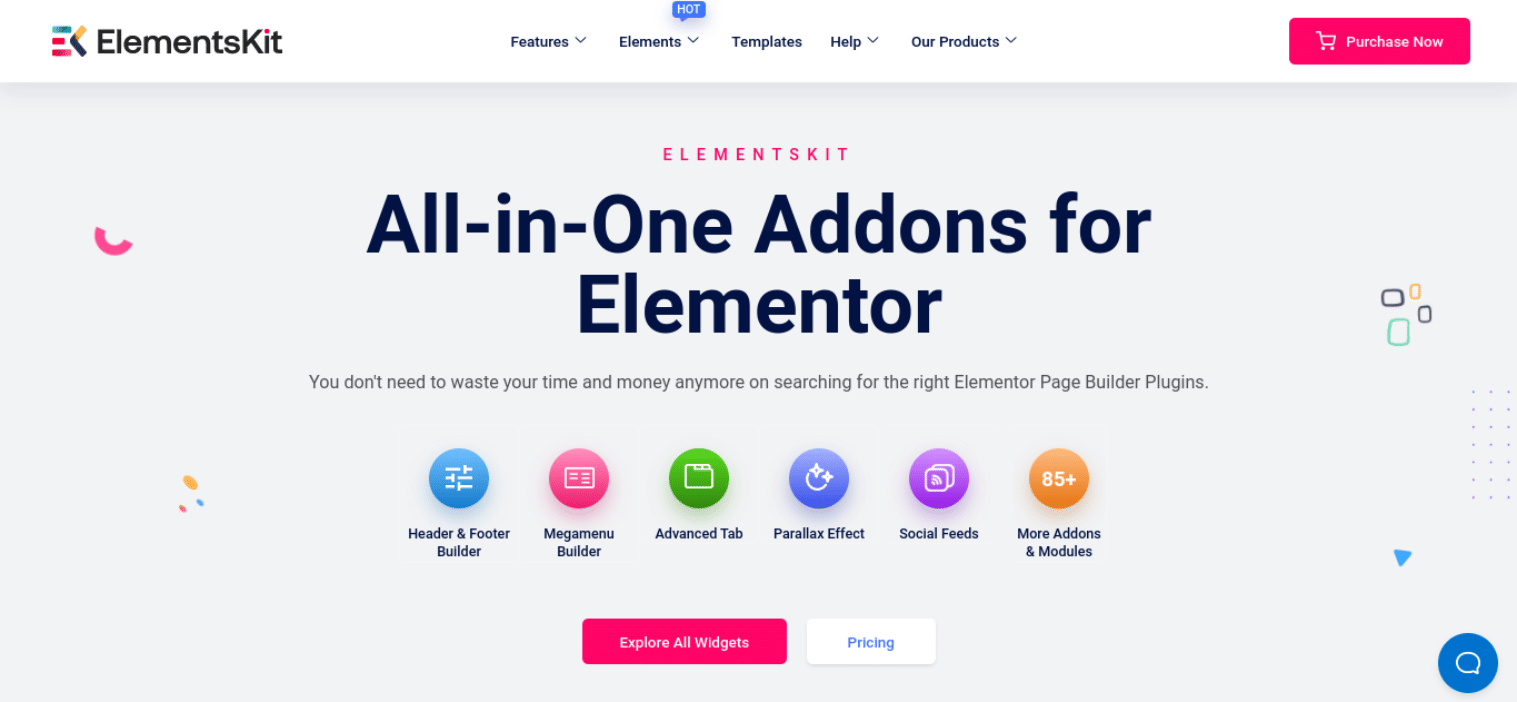 Homepage di ElementsKit for Elementor