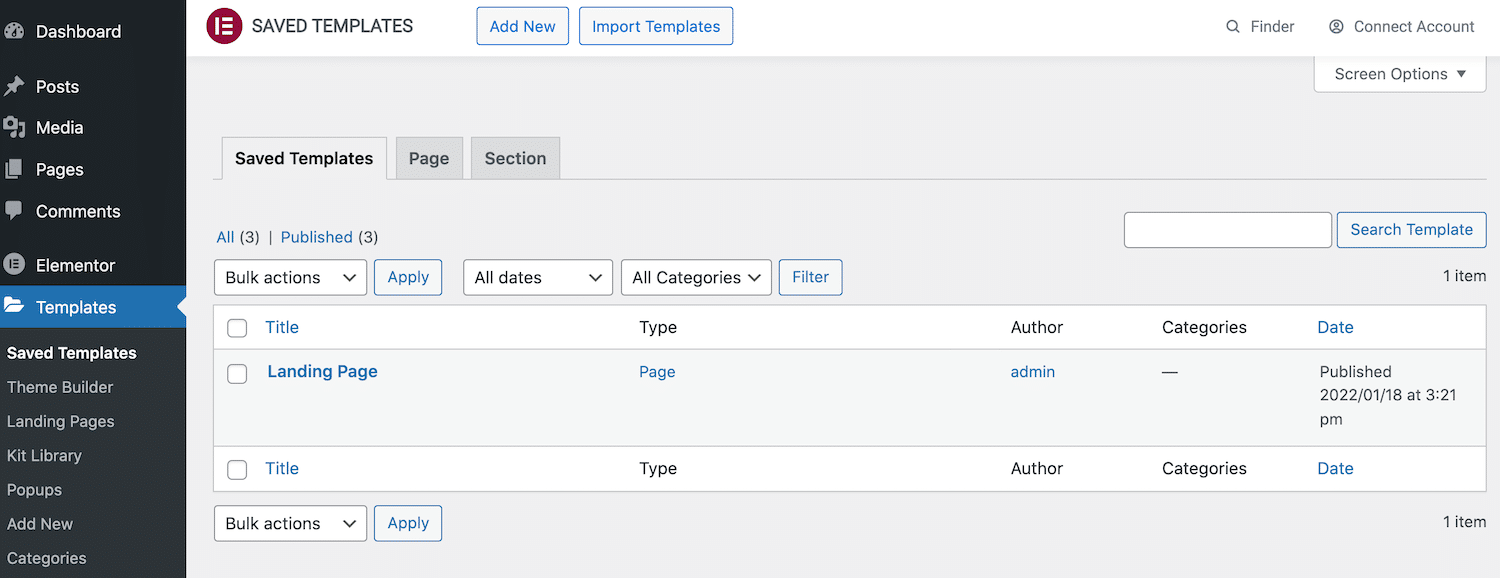 Import Templates