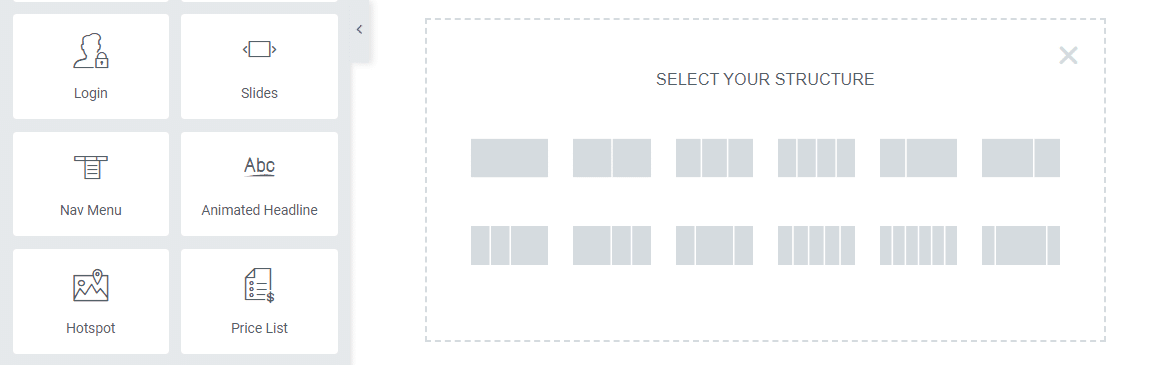 An image showing number of columns available