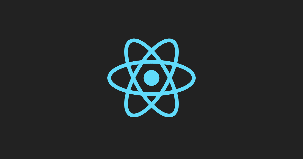 Il logo di React, illustrato da un simbolo atomico blu.