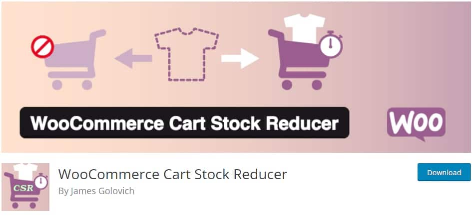 Reductor de existencias del carrito de WooCommerce.