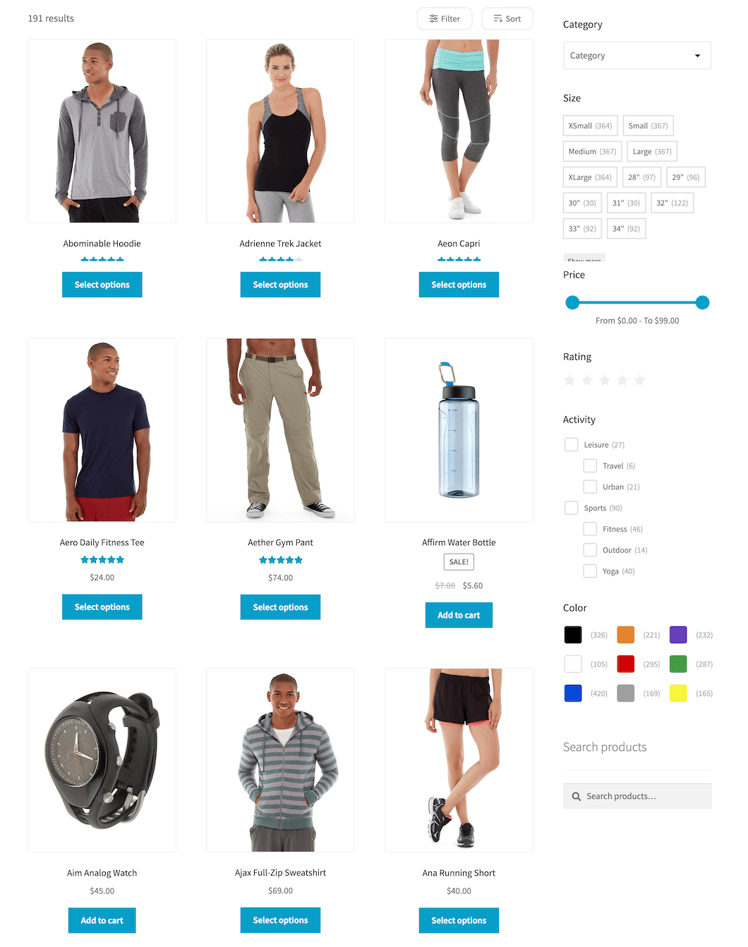 Shop - HUSKY - WooCommerce Products Filter demo