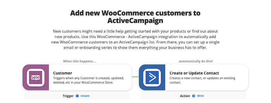 Füge neue WooCommerce-Kunden zu ActiveCampaign hinzu.