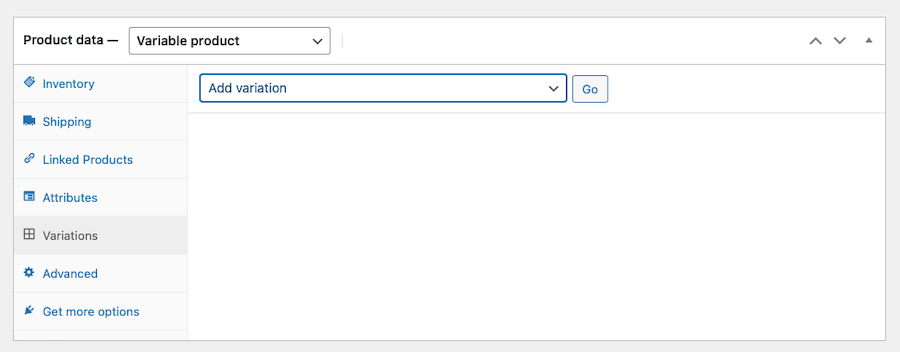 Hinzufügen von Variationen in WooCommerce