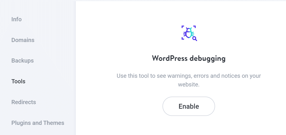 WordPress debugging in MyKinsta