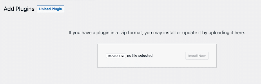 Das Plugin in WordPress hochladen.