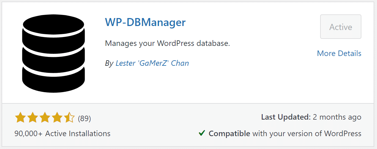 WP-DBManager plugin