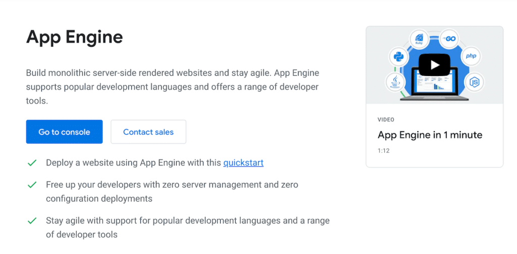 Google's app engine