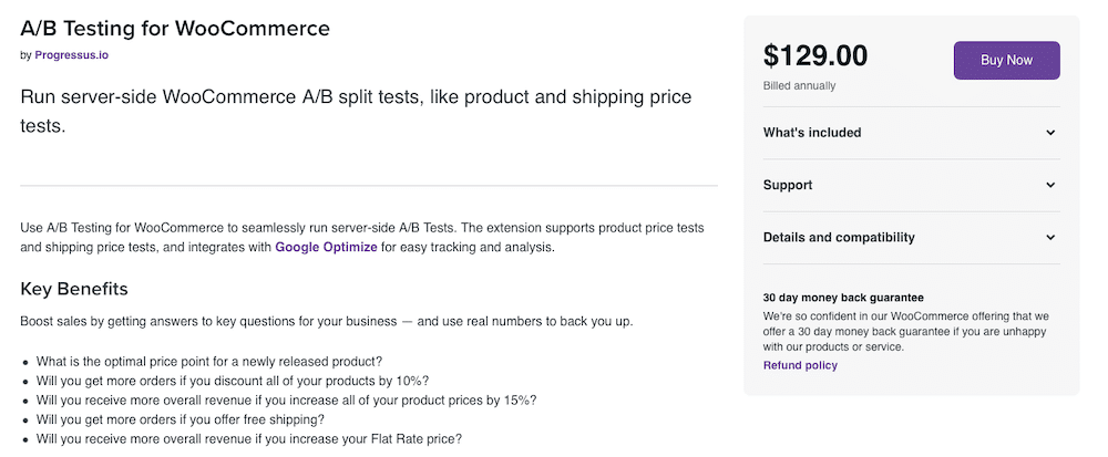 Extension A/B Testing for WooCommerce