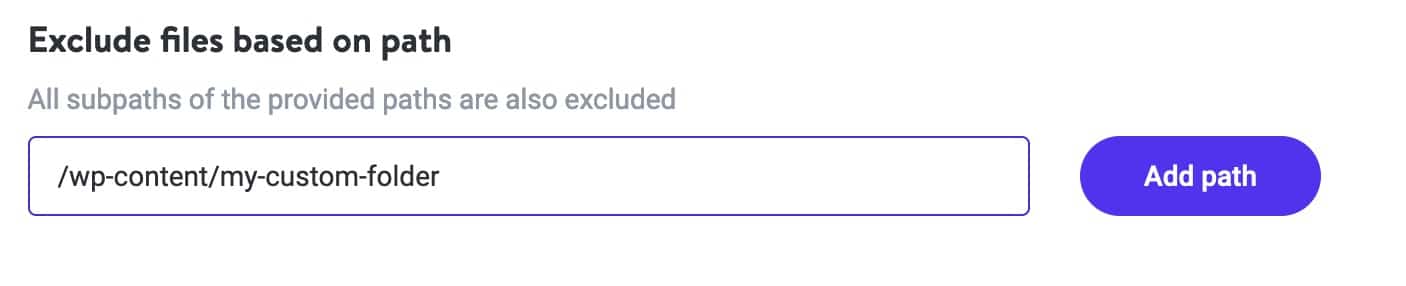 Add /wp-content/my-custom-folder to Exclude files based on path in Kinsta CDN settings.