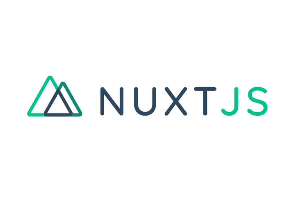 Una captura de pantalla que muestra el logotipo oficial de Nuxt.js.
