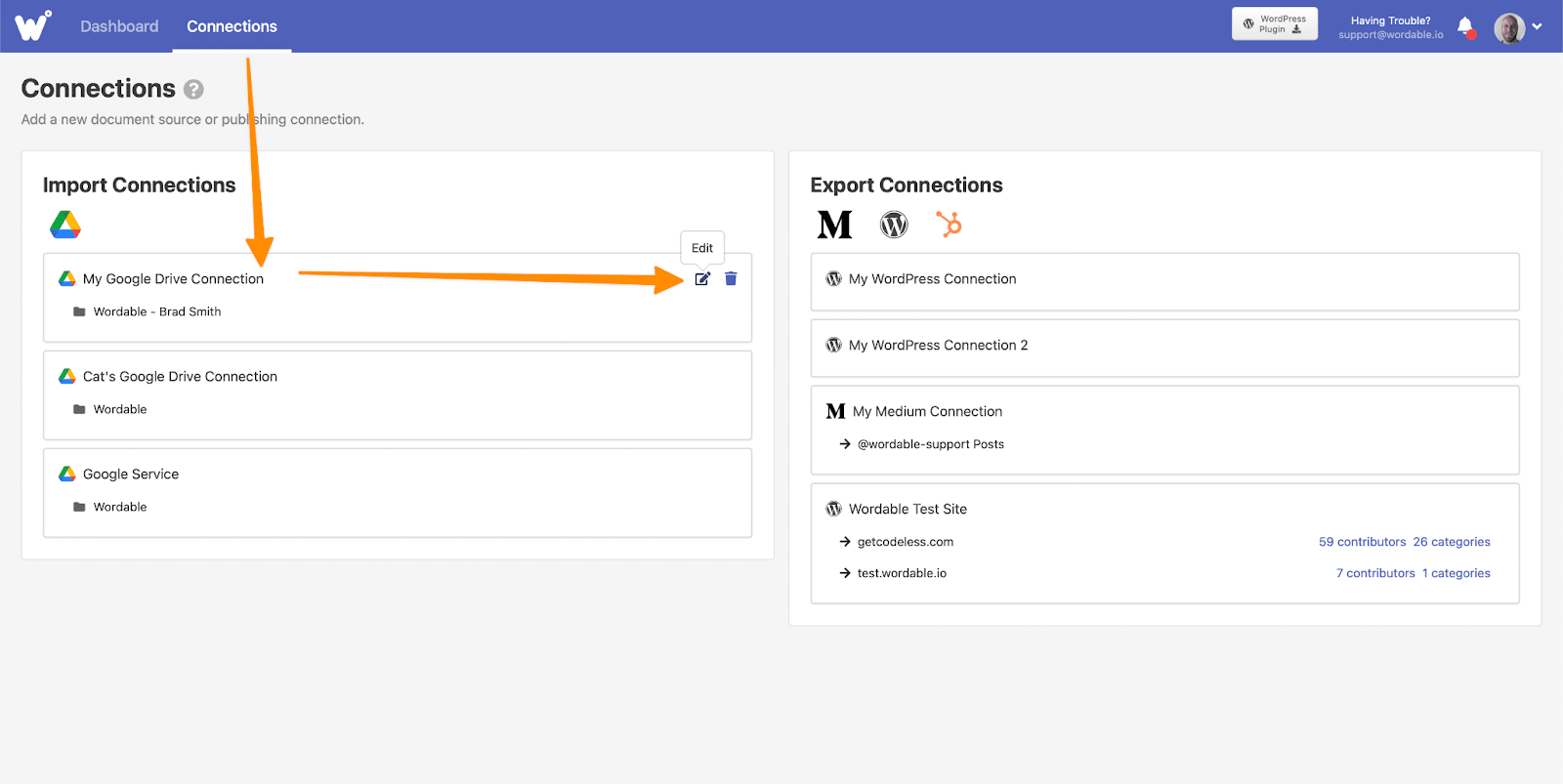 Security settings in Wordable