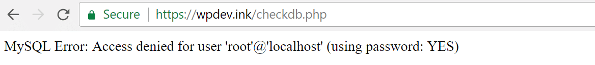 Access denied for localhost