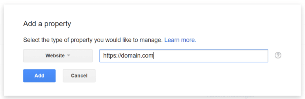 Add HTTPS property in GSC