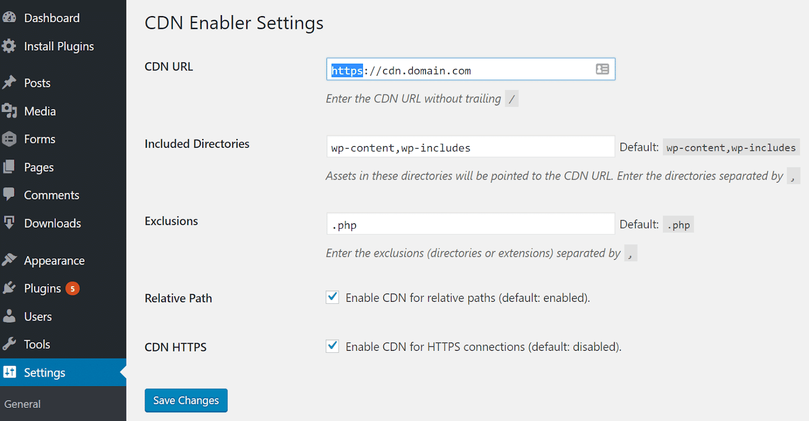 Changer le CDN en HTTPS