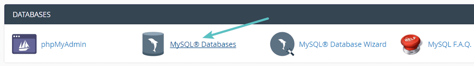 MySQL databases in cPanel.