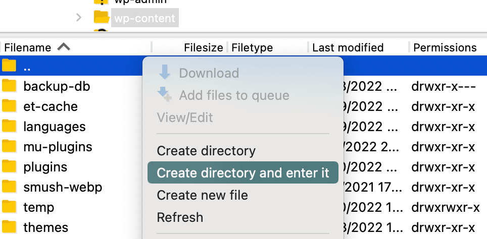 Create a new directory