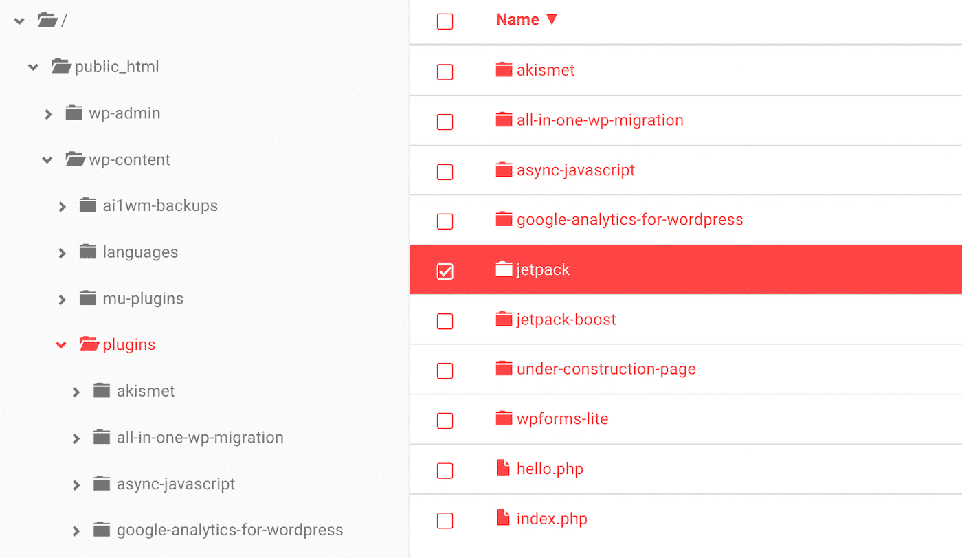 Eliminar el plugin que necesita