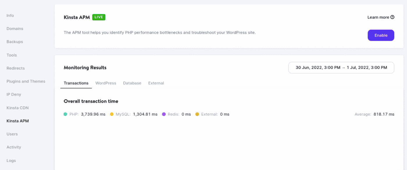 Kinsta APM