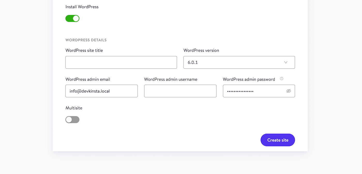 Informação completa de login no WordPress