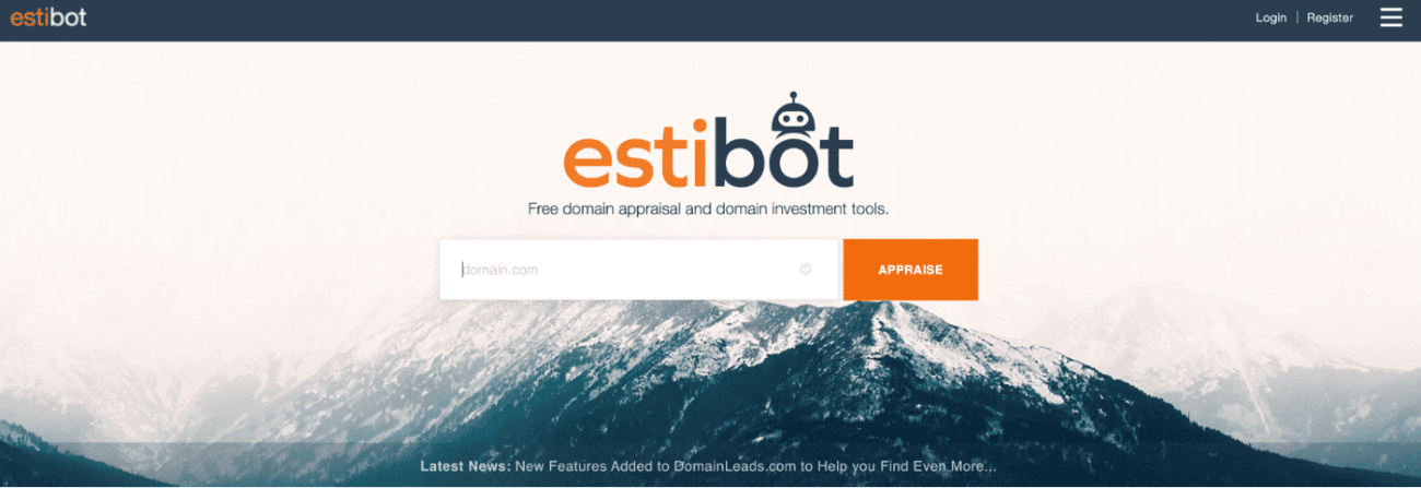 La página web de estibot