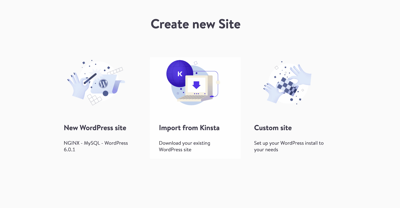 Download an existing Kinsta site