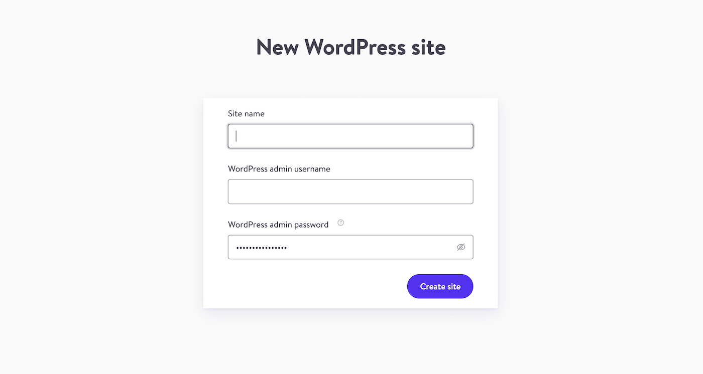 Créer un nouveau compte WordPress