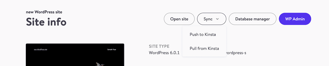 Mudanças de e para Kinsta