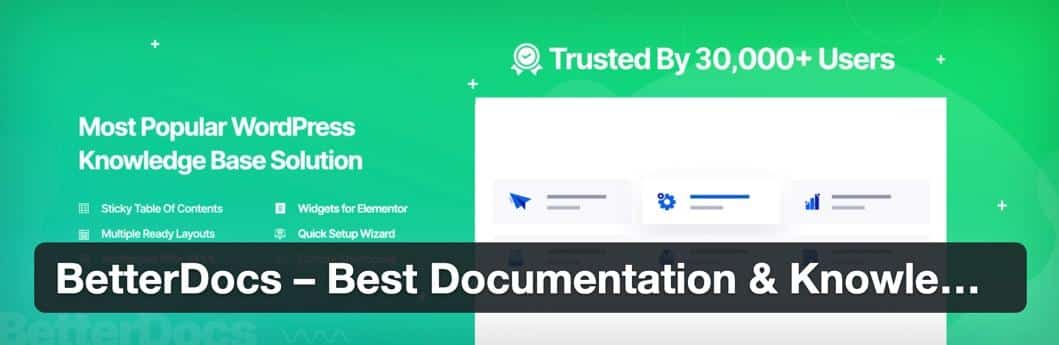 Banner del plugin WordPress per wiki BetterDocs