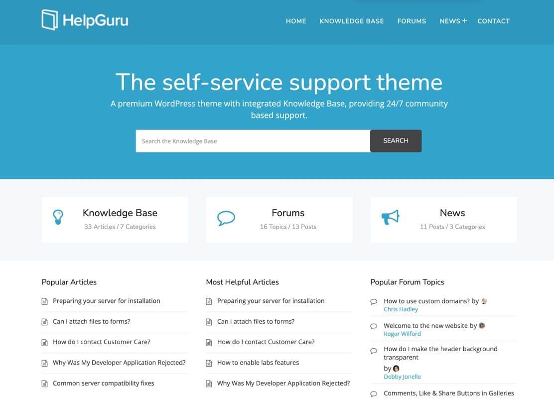 Das HelpGuru WordPress Theme