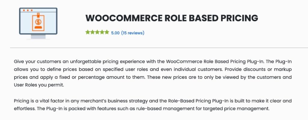 Banner del plugin Role Based Pricing for WooCommerce.